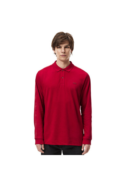 Lacoste Burgundy Long Sleeve Polo T-Shirt
