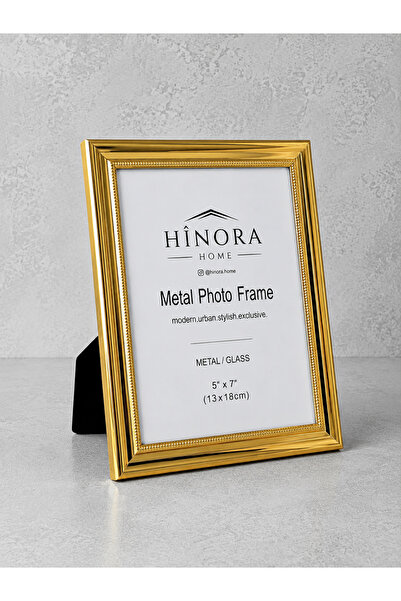 Hinora Decorative Metal Photo Frame Gold Silver – Desktop Picture Frame – 13X...