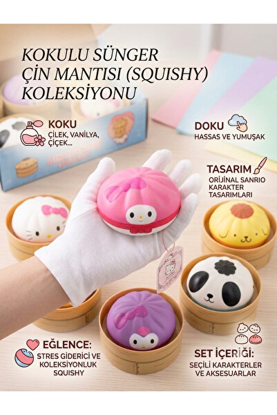 TrendTopic Çin Mantısı Squishy Süngerli Kokulu Model 1 Adet
