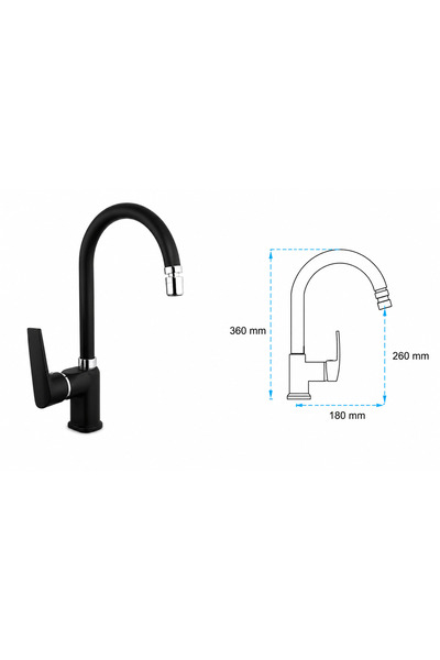 Condi Collection Black Sink Faucet