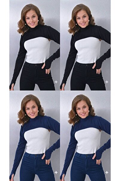 ALDAIYR 4 Pcs Fingered Hijab Neck Collar |   Yakali Long Sleeve Sleeved Body ...