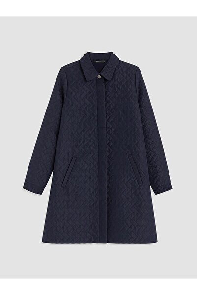 LC Waikiki Shirt Collar Patterned Women's Coat (W6)