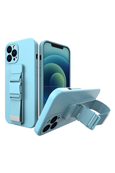 OEM Husă cu șnur și suport pentru Xiaomi Redmi Note 10 Pro, Albastru