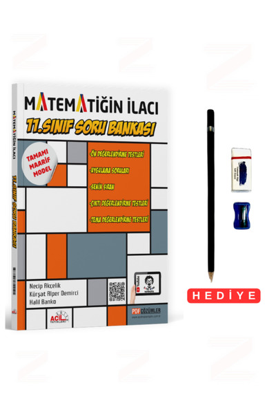 Acil Yayınları Matematiğin İlacı 11.Sınıf Soru Bankası Tamamı Maarif Model Ön...