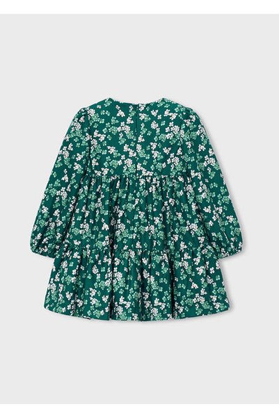 MAYORAL Floral Printed Ruffle Velvet Girls' Dress 4926