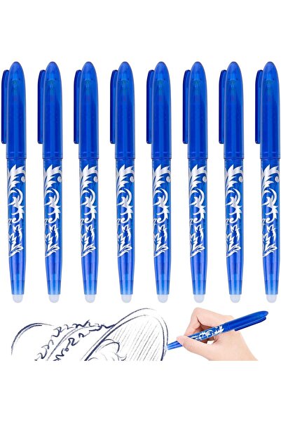 tooly Oshima Erasable Ballpoint Pens,2 Pieces, Blue 0.5mm, for School, Studen...