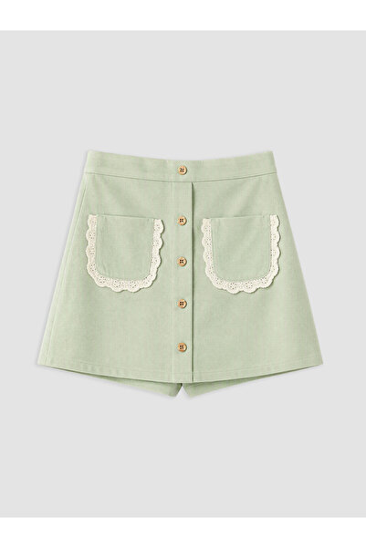 LC Waikiki Quality Pieces from Çelebi Store Gabardine Girls' Short Skirt