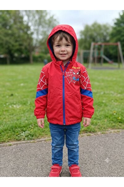 SÜSLÜ KİDS Boy's Hooded Lined Raincoat with Back Print and Pocket Detail