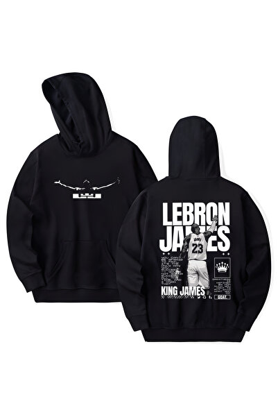STİL-X Φούτερ με κουκούλα Lebron James από βαμβάκι με στάμπα, μακρυμάνικο, με...