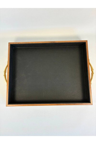 Decart Dizayn Premium Wooden Presentation Tray |   Special Design |   Decorative Gold Details