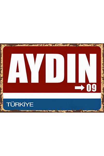 Lucena Aydın 09 Metal Wall Sign Retro Vintage Decorative City Plate