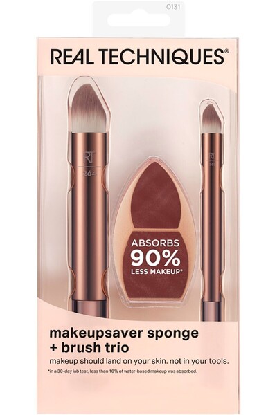 Real Techniques Set Makeupsaver de 2 pensule de machiaj + burete