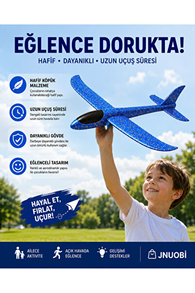 KOLAV Köpük Uçak Oyuncak – Hafif ve Dayanıklı EVA Köpük – Kolay Kurulum – Açı...