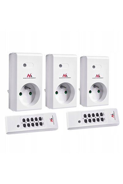 Maclean PRIZĂ MULTIPRIZĂ WIRELESS CU 3 PRIZE, 2 TRANSMITĂTORI, 3600W