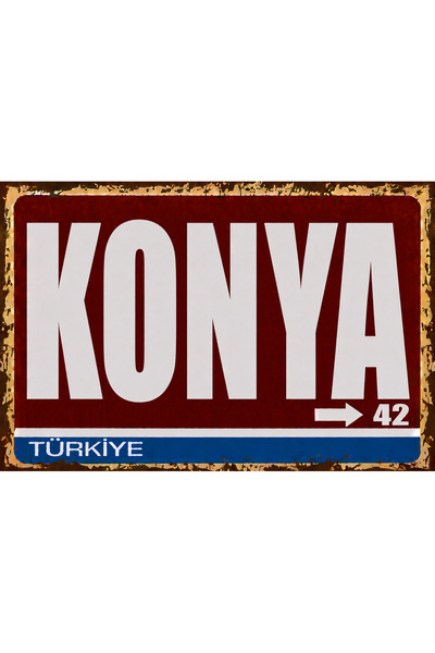 Lucena Konya 42 Μεταλλική πινακίδα τοίχου Ρετρό Vintage Διακοσμητική Πινακίδα...