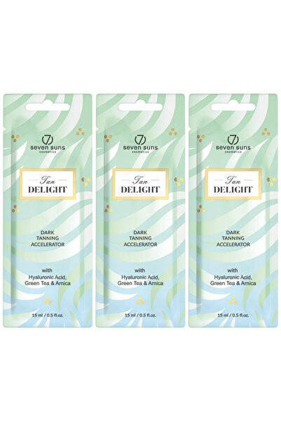 7suns Set de 3x Accelerator de Bronz Tan Delight pentru Bronzare Intensă 15ml