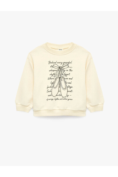 Koton Printed Long Sleeve Crew Neck Sweatshirt
