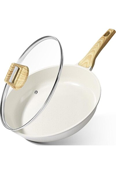 GENERAL Ceramic Non-Stick Frying Pan 26 cm Healthy Omelette Pan with Lid, Ind...