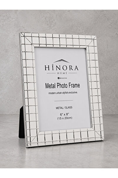 Hinora Ramă foto din metal cu model mozaic – Ramă foto decorativă pentru biro...