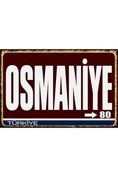 Lucena Osmaniye 80 Metalni zidni znak Retro Vintage Dekorativna gradsko ploča