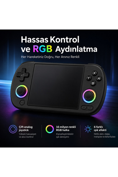 Pell ANBERNIC RG40XX H Retro El Oyun Konsolu 4.0 inç IPS Ekran, Taşınabilir R...