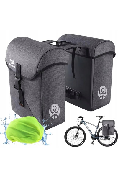 bedee Geantă pentru portbagaj bicicletă, dublă, spate, mare, impermeabilă, 35...
