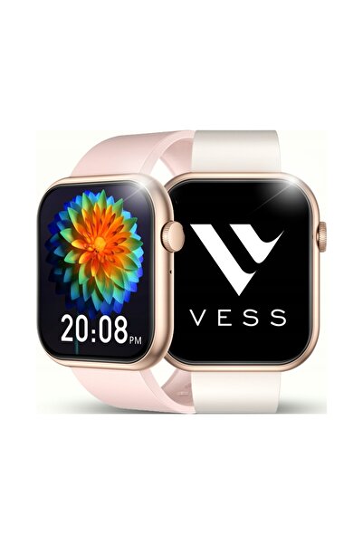 VESS SMARTWATCH DE DAMĂ AURIU IMPERMEABIL APELURI SMS MENIU PL + 4 CURELE
