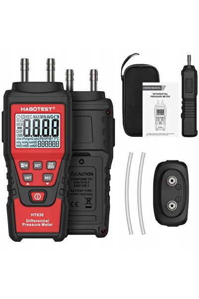 Habotest MANOMETRU DIGITAL DE PRESIUNE, TESTER DE VACUUM DIFERENȚIAL 0-0.350 BAR