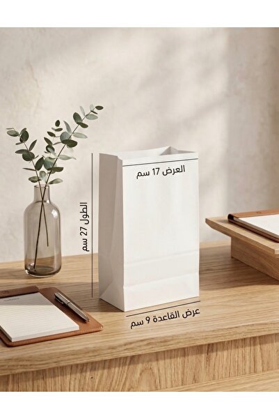 Rubu alqimma كيس ورقي مقاس 17* 27 العدد 100