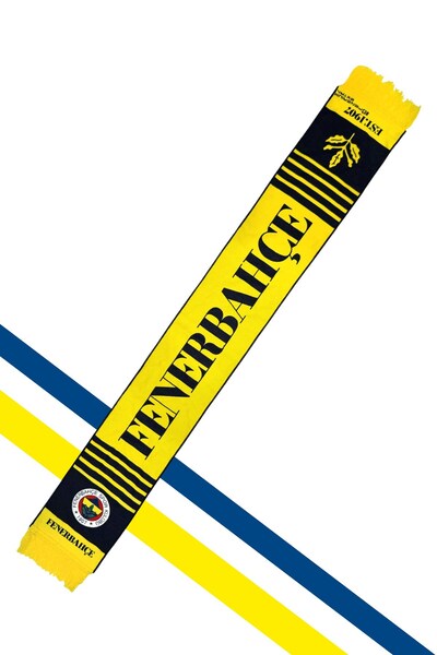 Fenerbahçe Unisex Yellow Navy Blue Woven Scarf