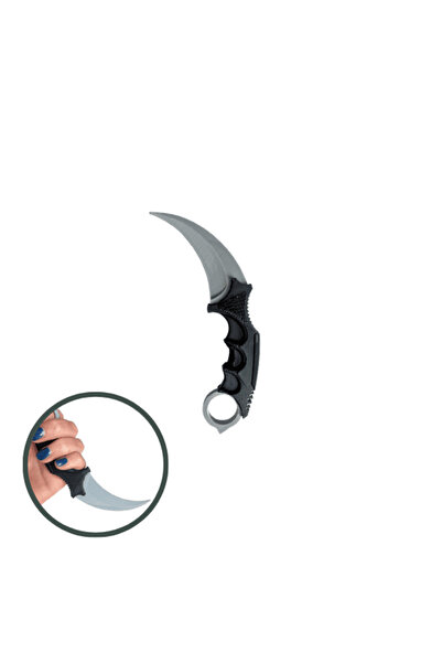 Lulu's Prints Figurina Karambit, recuzita din Rivals Roblox, negru, gri, plas...