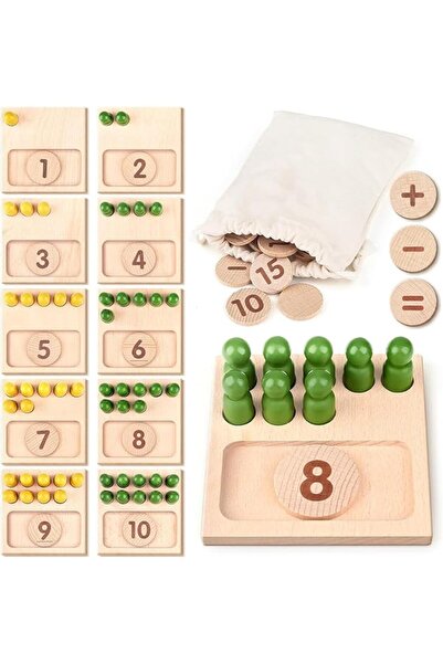 GENERAL Wooden Counting Board Montessori Style Number Counting Board for Kids...