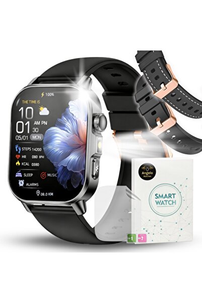 Angelo Watches SMARTWATCH CEAS BĂRBAȚI TENSIUNE ARTERIALĂ CARDIOAPĂSATURI APE...