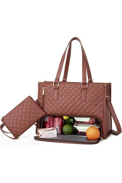 GENERAL 15.6 Inch 2-in-1 Combo Lunch Bag, 2-in-1 Tote Bag with Lunch Compartm...