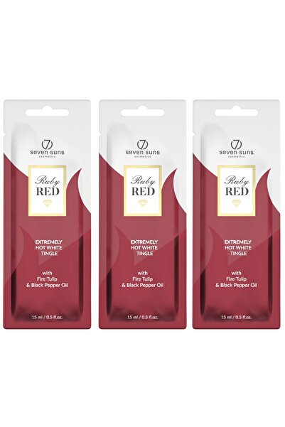 7suns Set de 3x Ruby Red Extremely Hot White Tingle 15ml