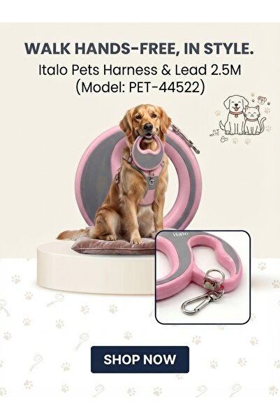 matt Italo 2.5M Hands-Free Leash and Harness (Model: PET-44522)