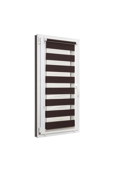 Lumino Rulou zi și noapte universal 70x150 cm, culoare maro închis, montaj 3 ...