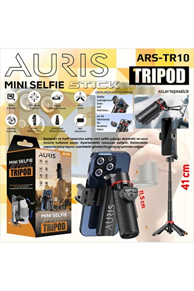 Auris TR10 Tripod Selfi Çubuğu Aliminyum