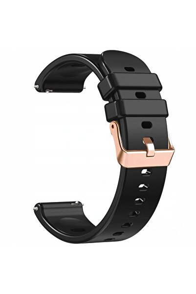 WonderWatch Curea din silicon pentru smartwatch, neagră, 20 mm, universală