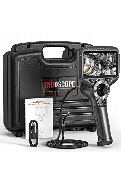 Inskam CAMERĂ DE INSPECTIE CU CAP ROTATIV 720 °   Endoscop cu ecran LED de 5″...