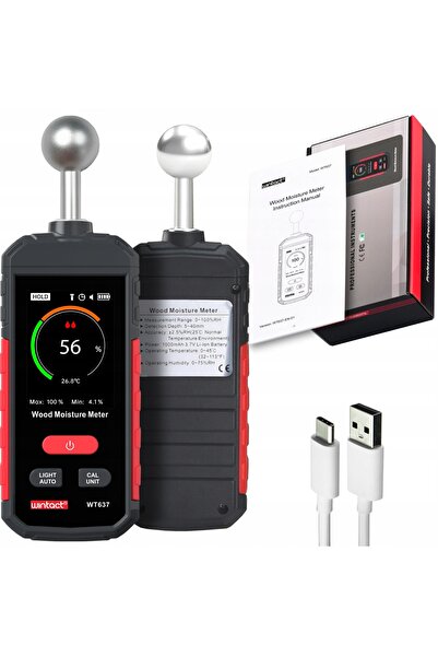 Wintact Umidometru fără fir inductiv pentru lemn cu LCD