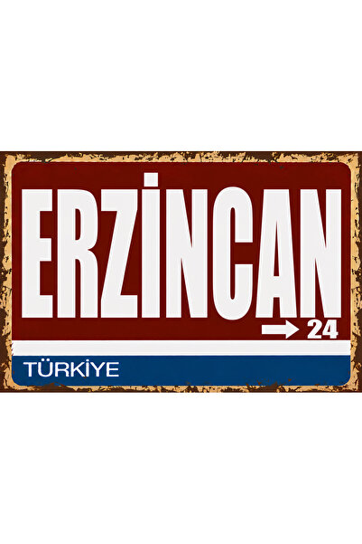 Lucena Placă decorativă retro vintage pentru perete din metal Erzincan 24