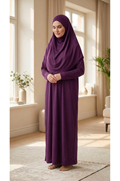 KanatGo Women's Hijab Prayer Dress – Long Sleeve, Straight Cut Comfortable Pr...