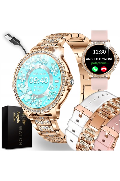 Angelo Watches SMARTWATCH CEAS DE DAMĂ MENIU ÎN RENDELĂNĂ LIMBĂ POLONEZĂ APEL...