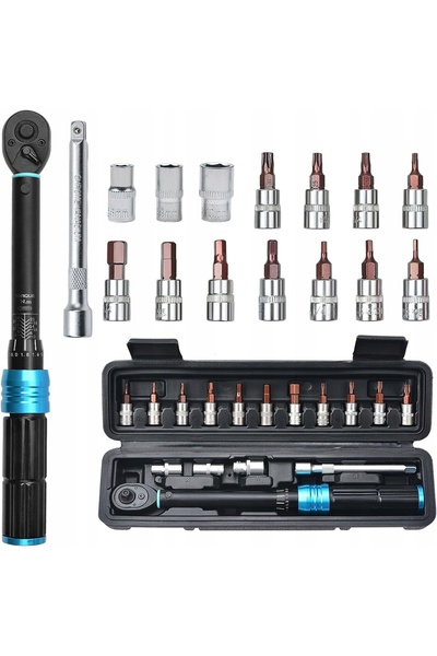 bedee CHEIE DINAMOMETRICĂ 1/4 " 2-24 Nm + SET DE 15 CHEI TUBULARE