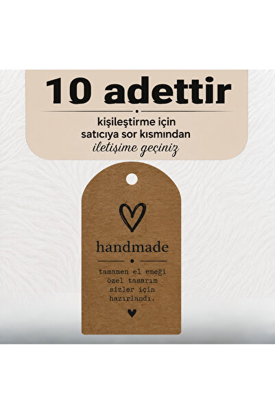10 adet kraft kağıt etiket