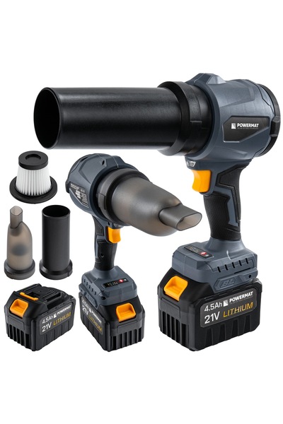 Powermat ASPIRATOR CU BATERIE REÎNCĂRCABILĂ DE 21V, LI-ION, 225 KM/H, FILTRU ...