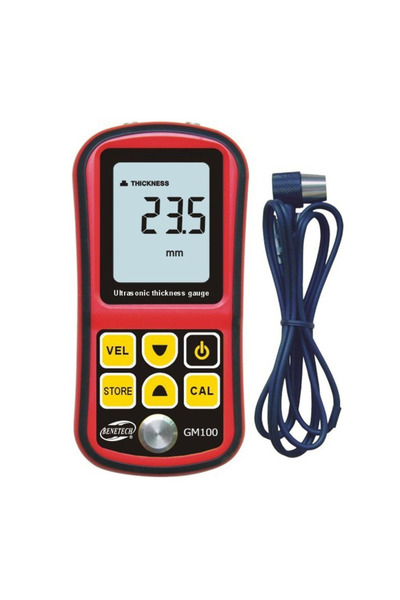 Benetech Tester de grosime a vopselei cu ultrasunete, senzor cu sondă, LCD