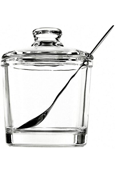 GENERAL Classic Clear Glass Sugar Bowl Set with Lid Serving Spoon, Salt Jar, ...