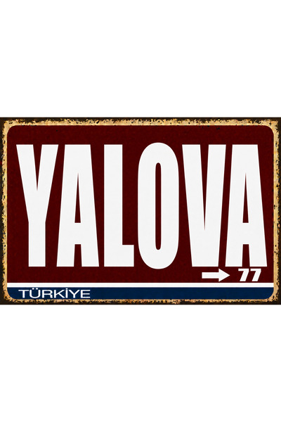 Lucena Yalova 77 Metalni zidni znak Retro Vintage Dekorativna gradsko ploča